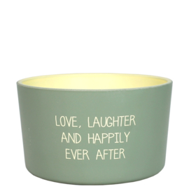 My Flame buitenkaars ‘Love, laughter and happily ever after’ – Bella Citronella (Citrus & Vanille)