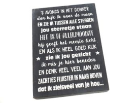 Tekstblok "s' Avonds in het donker"