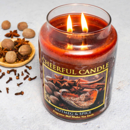 Nutmeg & Spice Geurkaars Cheerful 2 wick 680 gr