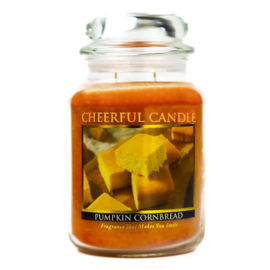 Pumpkin Cornbread  Geurkaars Cheerful 2 wick 680 gram – 2 lonten