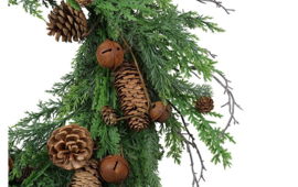 Real Touch krans Dennenappel Juniperus bell groen-60x60 cm