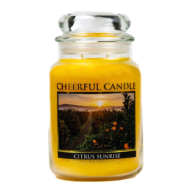 Citrus Sunrise geurkaars Cheerful Candle 2 lonten 680 gram