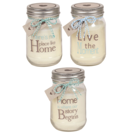 Fragranced Candle Jar  Home is where our story Begins
