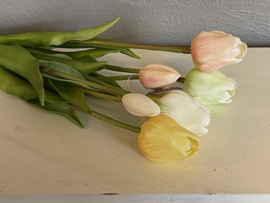 Tulpen Real Toch Pastel mix 7 stelen 43cm