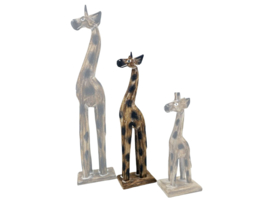 🦒 Houten Giraf – Naturel Decoratie (30 cm)