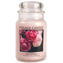 Fresh Cut Peony Village Candle  Large Jar 170 Branduren