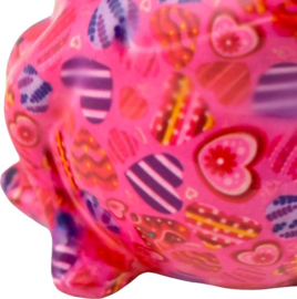 Pomme Pidou Kikker Freddy - Spaarpot - Medium Magicalpink Hearts In Love