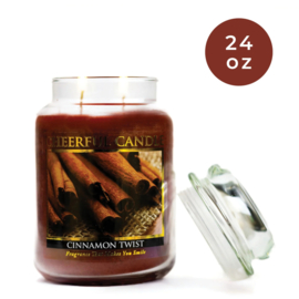 Cinnamon Twist geurkaars Cheerful Candle 2 lonten 680 gram