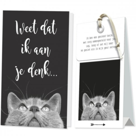 Weet dat ik aan je denk...Geurtasje - Wenskaart Incl envelop 12,5 x 8 cm