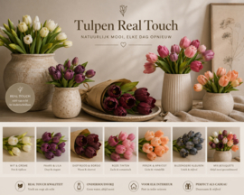 Kunst Tulpen – 7 Stelen per Bos