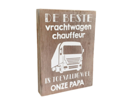 Tekstblok "De beste vrachtwagen chauffeur"