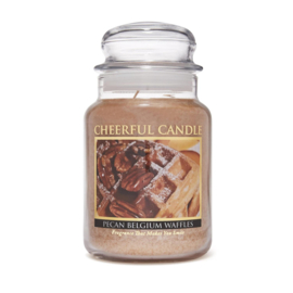 Pecan Belgium Waffles Geurkaars Cheerful  2 wick 680 gr