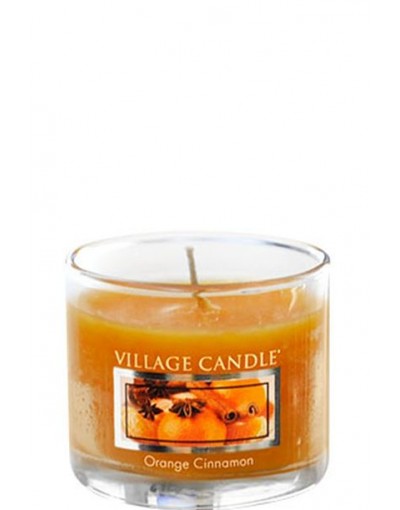 Orange Cinamon Village Candle  Mini Glass Votive