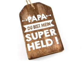 Hänger Label  Papa du bist mein Superheld!