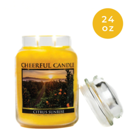 Citrus Sunrise geurkaars Cheerful Candle 2 lonten 680 gram