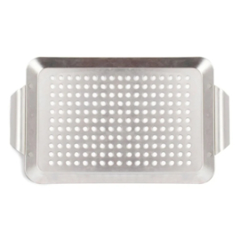 Gusta BBQ grillmand RVS 32,5 cm – grillmand voor vlees, vis en groenten