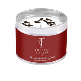 Country Candle Red Amber Clove geurkaars in blik