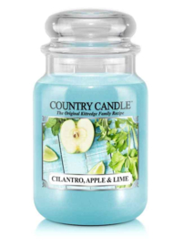 Cilantro, Apple & lime Country Candle Large Jar 150 Branduren