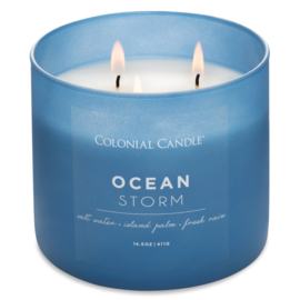 Ocean Storm Colonial Candle Pop Of Color sojablend geurkaars  411 g