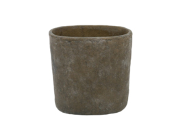 Countryfield  Bloempot Hanne-Marie M Ovaal Grijs Taupe 29 cm – Aardewerk 