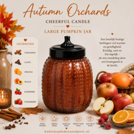 Autumn Orchards geurkaars Large Pumpkin Jar (130 branduren)