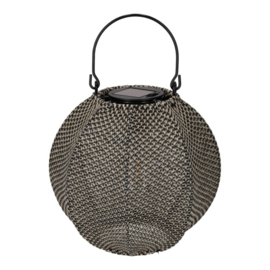 Solar lantaarn Indy taupe zwart – 20 x 20 x 22 cm  Jens Living