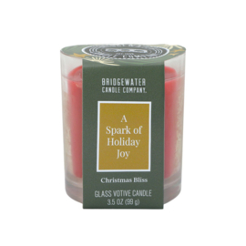 A Spark of Holiday Joy  geurkaars in glas Bridgewater Candle Company 25 Branduren