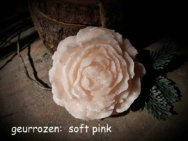 Soft Pink 3 Amberblokjes in vorm van een roos 9 cm