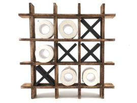 Toiletrolhouder boter kaas eieren 58x58cm natural