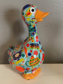 Pomme Pidou  Spaarpot  Medium Gans "Gaston" blauw