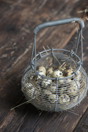 IB Laursen uienmand  eierenmand – draad zink met handvat (35 cm hoog, Ø 22,5 cm)