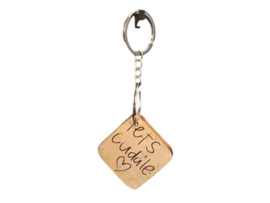 Sleutelhanger met tekst: Lets cuddle