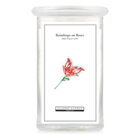 Raindrops on Roses Large Geurkaars 150 Branduren 2 wicks