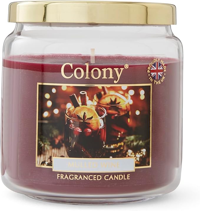 Mulled Wine Colony Medium geurkaars  75 branduren