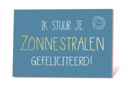 Ik stuur je zonnestralen Gefeliciteerd! incl envelop en zakje bloemzaden
