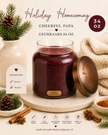 Holiday Homecoming geurkaars Cheerful Candle Papa Collectie 155 branduren