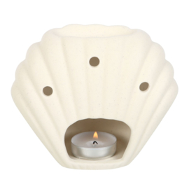 Schelp Waxmelt geurbrander  Hoogte 11,5 cm x breedte 14 cm x diepte 7,5 cm