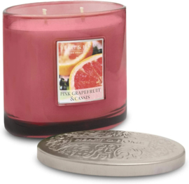 Pink Grapefruit & Cassis geurkaars Heart & Home® Ovaal 220 gram
