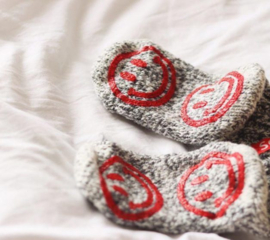 SOXS® Kids antislip  Low  Grey / Smiley  (30-34)