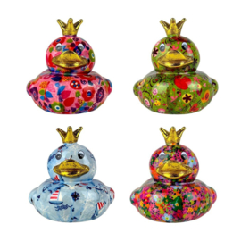 Pomme Pidou spaarpot blauw eend "Ducky" vrolijk, eigenwijs