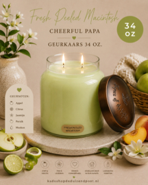 Fresh Peeled Macintos geurkaars Cheerful Candle Papa Collectie 155 branduren