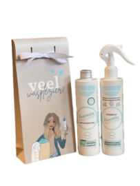 Kadoset Wasparfum en Reinigingsspray Katoenbloem