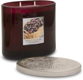 Sweet Black Cherries geurkaars Heart & Home® Ovaal 220 gram