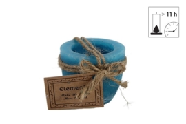 Kaars  blauw  jute touw