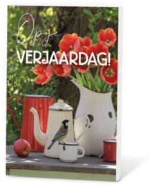 Op je verjaardag! Thee Wenskaart Incl thee en envelop