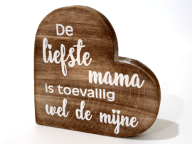 Teksthart  De liefste Mama