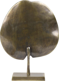Ornament op voet Leaf antiek brons stijlvol metalen blad