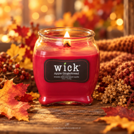 Apple Gingerbread geurkaars – houten knisperende lont Colonial Candle 425 gram