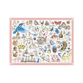 Jigsaw  Puzzel Wrendale Designs - Garden Birds Set 1000 stukjes