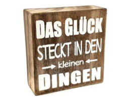 Textblock 10x10cm Das Glück steckt in den Kleinen Dingen